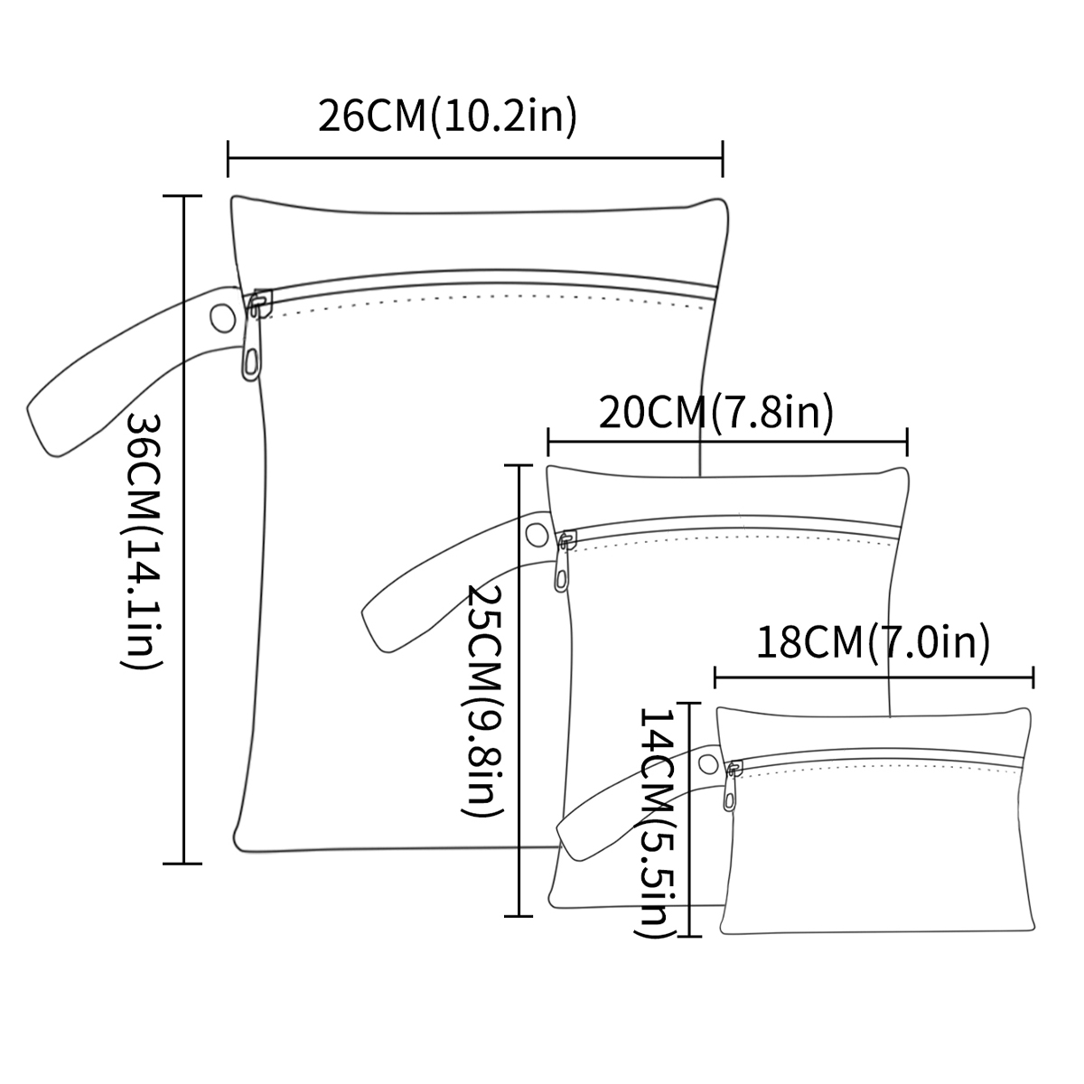 3Pcs/S Different Size Waterpro - Baby Clothing Bag review and price