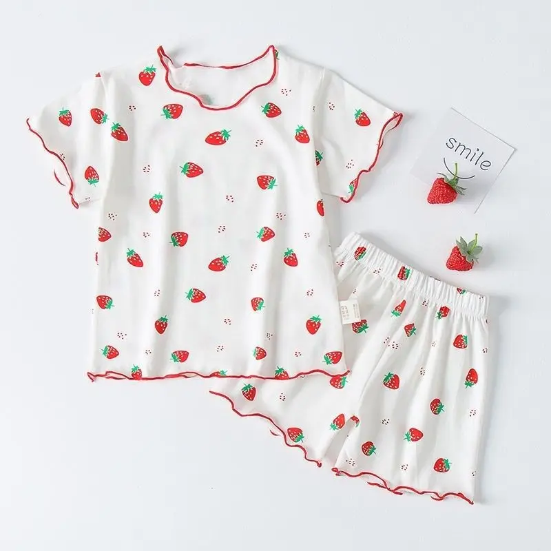 Girls Summer Pajama Set Strawb - Baby Sleep Suit review and price